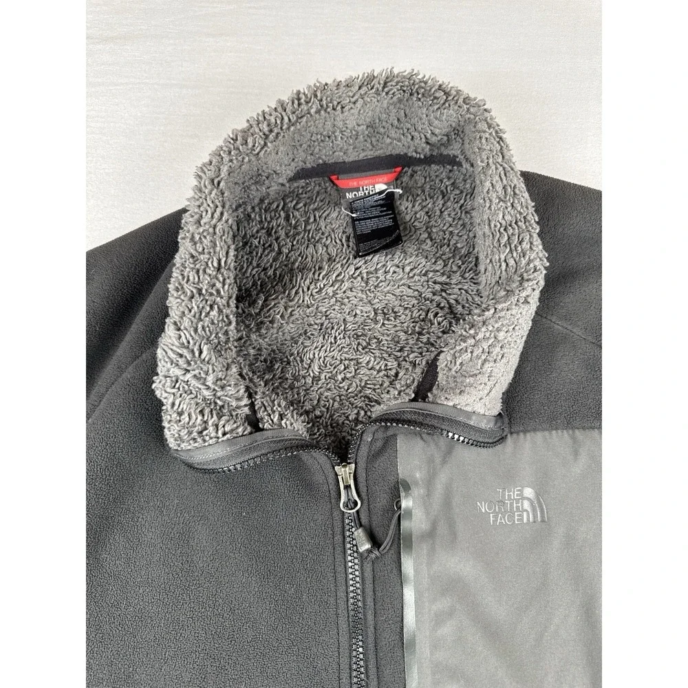 The North Face Sherpa Fleece Jacket 2XL Gray Full Zip Heavyweight Outdoor